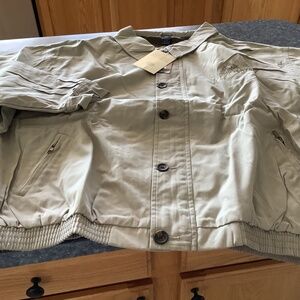 Vintage NWT men’s Trump Plaza Stone zipper jacket/pockets, size 2 XL